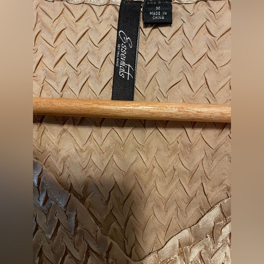 Essentials Metallic Gold Blouse - image 3